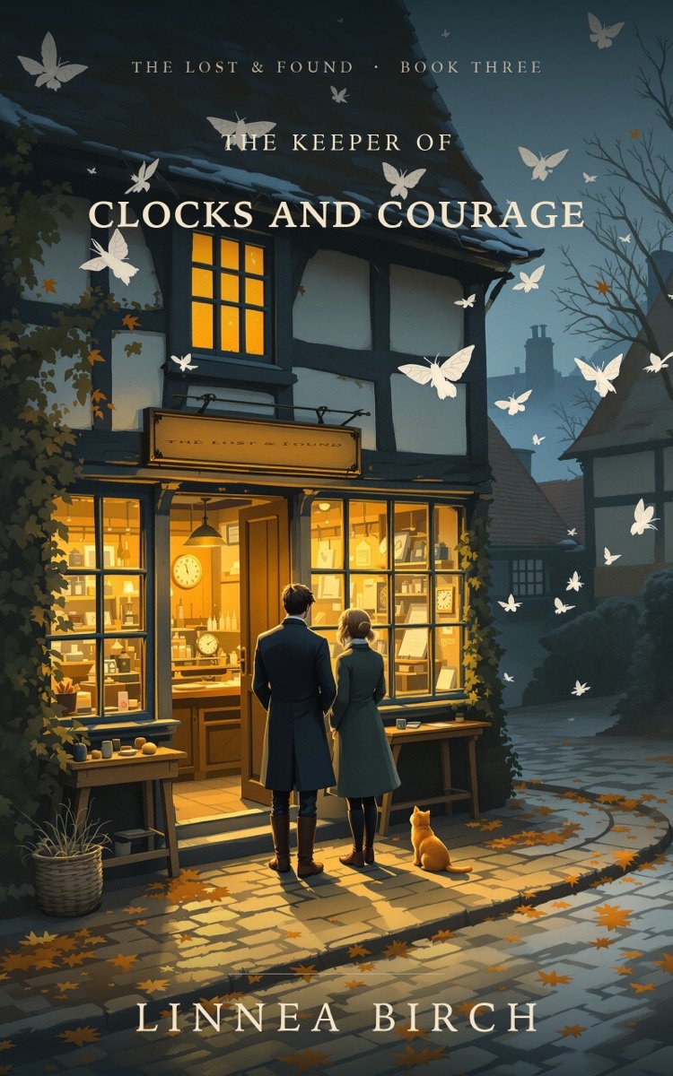 Cover of The Keeper of Clocks and Courage by Linnea Birch, The Lost & Found Book Three